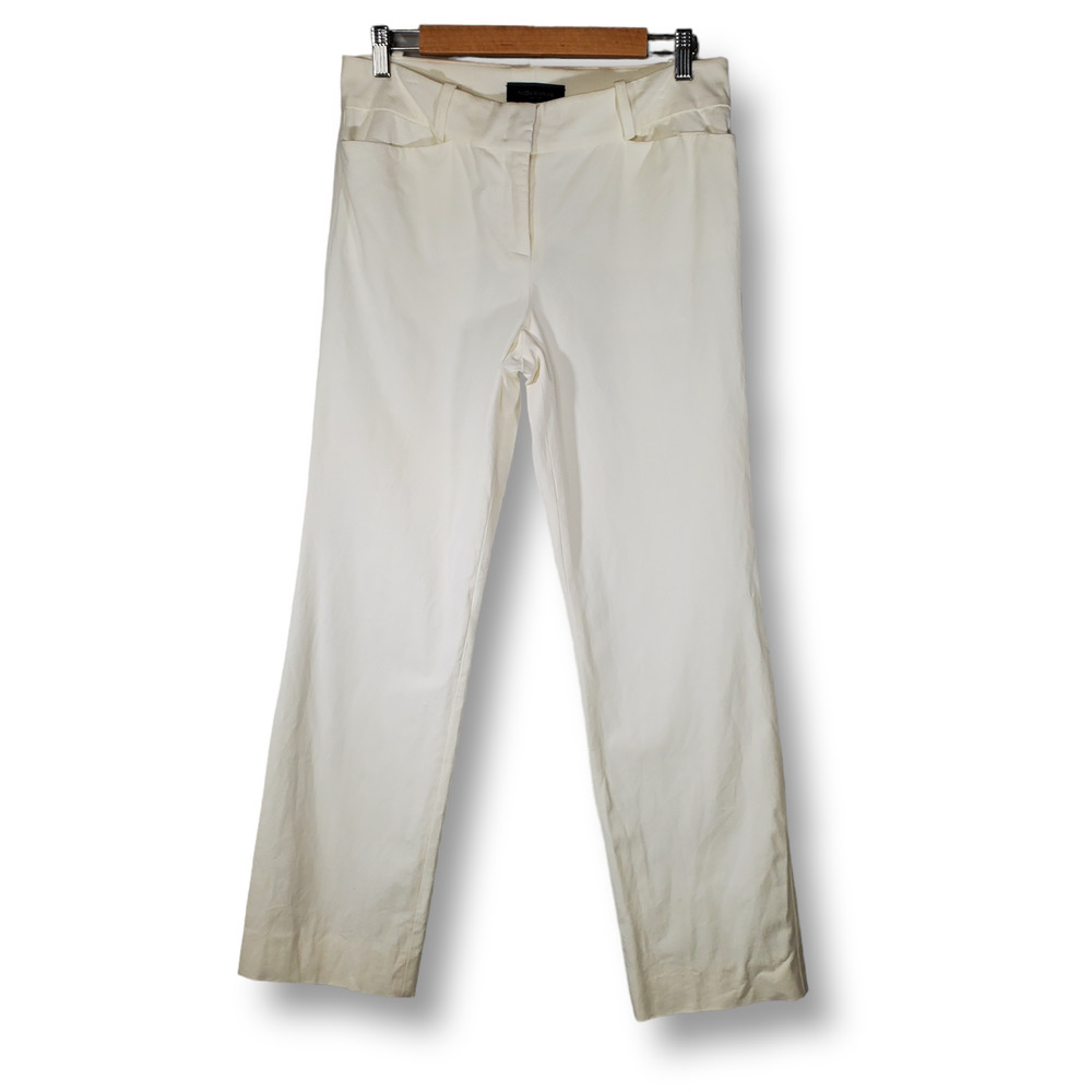 Piazza Sempione Straight Leg Slacks Pants Ivory Size 10 / IT 46